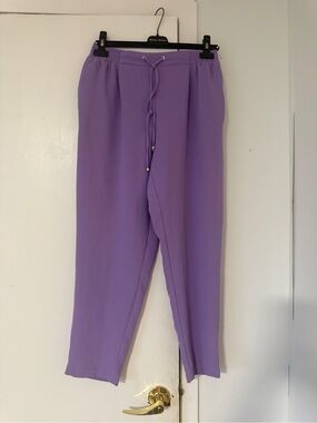 Soho Apparel Lavender Elastic Waist Pants